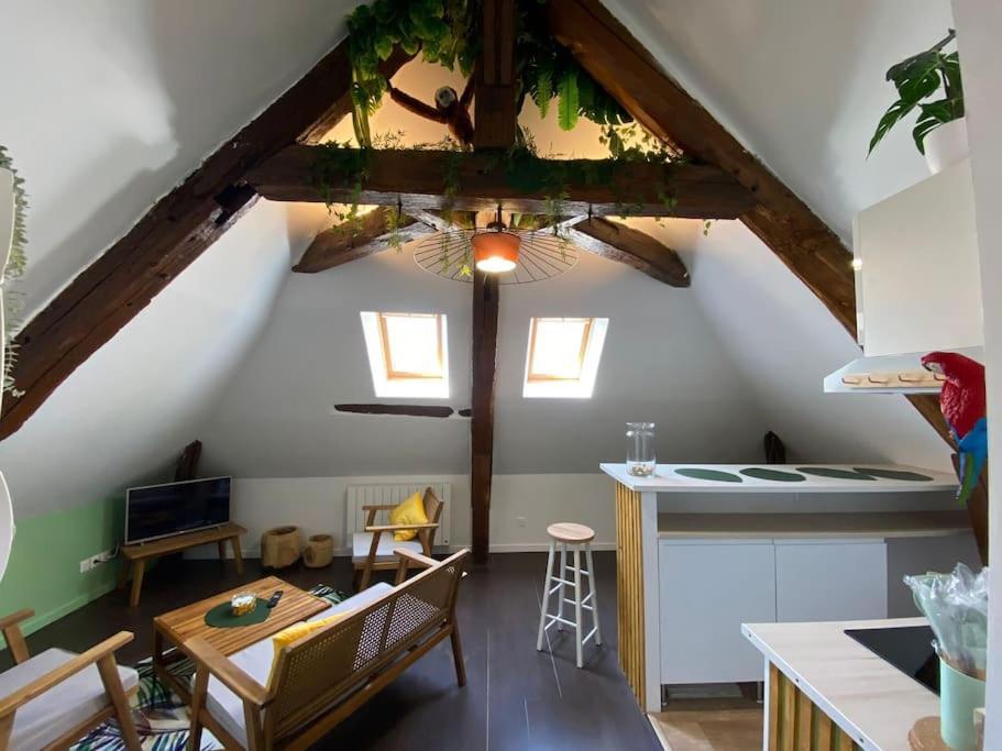 Sous Les Tropiques D'Ablis Apartment Bagian luar foto